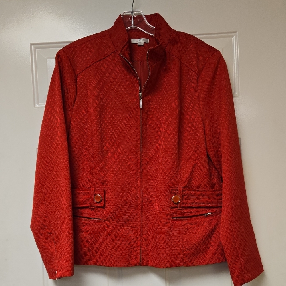 Erin London Red Textured Jacket